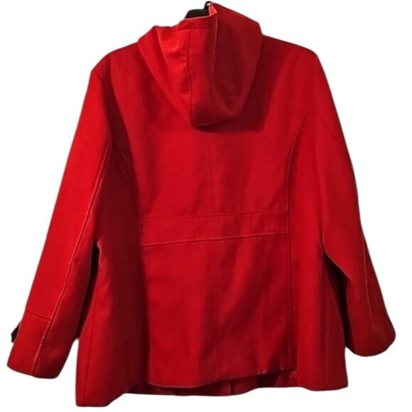 Lane Bryant Women's Hooded Red Coat With Pockets‎ Size 18/20 like new - Picture 6 of 8